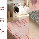 Ultra Soft Area Rug, Non Slip, Stain Resistant, Washable Area Rugs for Living Room, Bedroom, Stylish Soft-Coral Fluid Motif(Pink)