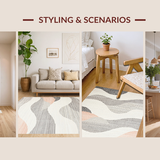 Contemporary Earthy Geometric Arrangement(Gray)