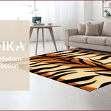 Ultra Soft Area Rug, Non Slip, Stain Resistant, Washable Area Rugs for Living Room, Bedroom, Animal Print Black and Brown Entryway Mat(Beige)