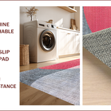 Ultra Soft Area Rug, Non Slip, Stain Resistant, Washable Area Rugs for Living Room, Bedroom, Modern Abstract Grey Pink Living Room Area Rug(Pink)