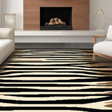 Ultra Soft Area Rug, Non Slip, Stain Resistant, Washable Area Rugs for Living Room, Bedroom, Dynamic Urban Jungle Pattern(Brown)