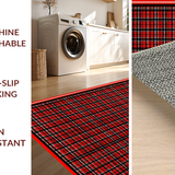 Elegant Geometric Checkers Motif(Red)