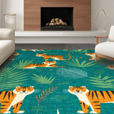 Ultra Soft Area Rug, Non Slip, Stain Resistant, Washable Area Rugs for Living Room, Bedroom, Fun Cartoonish Animal Artistry(Blue)
