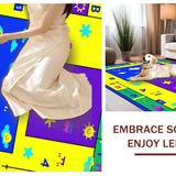 Ultra Soft Area Rug, Non Slip, Stain Resistant, Washable Area Rugs for Living Room, Bedroom, Vibrant Geometric Alphabet Aesthetic(Yellow)