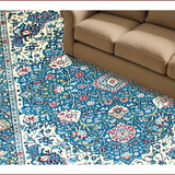 Ultra Soft Area Rug, Non Slip, Stain Resistant, Washable Area Rugs for Living Room, Bedroom, Vintage Floral Blue Elegance(Blue)