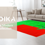 Ultra Soft Area Rug, Non Slip, Stain Resistant, Washable Area Rugs for Living Room, Bedroom, Charming Organic Animal Motif(Green)