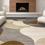 Ultra Soft Area Rug, Non Slip, Stain Resistant, Washable Area Rugs for Living Room, Bedroom, Cozy Earthy Toned Expressions(Beige)