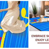 Ultra Soft Area Rug, Non Slip, Stain Resistant, Washable Area Rugs for Living Room, Bedroom, Energetic Melody Inspired Aesthetic(Blue)
