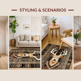 Ultra Soft Area Rug, Non Slip, Stain Resistant, Washable Area Rugs for Living Room, Bedroom, Nature-Inspired Warmth and Comfort(Brown)