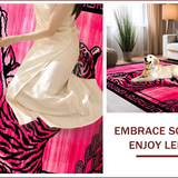 Ultra Soft Area Rug, Non Slip, Stain Resistant, Washable Area Rugs for Living Room, Bedroom, Vibrant Pink Animal Print Statement(Pink)