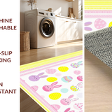 Ultra Soft Area Rug, Non Slip, Stain Resistant, Washable Area Rugs for Living Room, Bedroom, Radiant Spring Floral Accents(Pink)