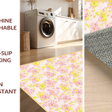 Ultra Soft Area Rug, Non Slip, Stain Resistant, Washable Area Rugs for Living Room, Bedroom, Fresh Modern Nature Embrace(Pink)