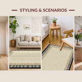Stylish Black Tan Geometric Motif(Beige)