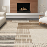 Ultra Soft Area Rug, Non Slip, Stain Resistant, Washable Area Rugs for Living Room, Bedroom, Inviting Rustic Minimalist Look(Beige)