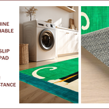 Ultra Soft Area Rug, Non Slip, Stain Resistant, Washable Area Rugs for Living Room, Bedroom, Stylish Whimsical Pet-Inspired Piece(Green)