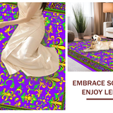 Ultra Soft Area Rug, Non Slip, Stain Resistant, Washable Area Rugs for Living Room, Bedroom, Lively Traditional Carnival Aesthetic(Purple)