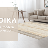 Ultra Soft Area Rug, Non Slip, Stain Resistant, Washable Area Rugs for Living Room, Bedroom, Rustic White Geometric Elements(Beige)