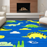 Lively Dino Print Decor(Blue)