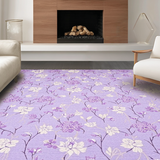 Ultra Soft Area Rug, Non Slip, Stain Resistant, Washable Area Rugs for Living Room, Bedroom, Vibrant Cozy Fuzzy Round Aesthetic(Purple)