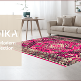 Ultra Soft Area Rug, Non Slip, Stain Resistant, Washable Area Rugs for Living Room, Bedroom, Low-Pile Brown Bedroom Meditation Area Rug(Pink)