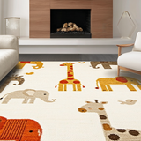 Vibrant Pastel Safari Scene Design(Beige)