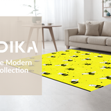 Ultra Soft Area Rug, Non Slip, Stain Resistant, Washable Area Rugs for Living Room, Bedroom, Vibrant Honeycomb Patterned Mat(Yellow)