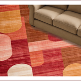 Ultra Soft Area Rug, Non Slip, Stain Resistant, Washable Area Rugs for Living Room, Bedroom, Vibrant Earthy Textured Layers(Red)