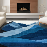 Elegant Cream and Blue Peak(Blue)