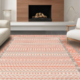 Rustic Earthy Tones Striped Design(Red)