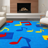 Ultra Soft Area Rug, Non Slip, Stain Resistant, Washable Area Rugs for Living Room, Bedroom, Whimsical Tune-Inspired Palette(Blue)