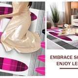 Ultra Soft Area Rug, Non Slip, Stain Resistant, Washable Area Rugs for Living Room, Bedroom, Contemporary Striped Coastal Accent(Pink)