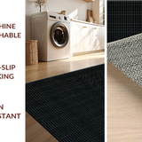 Ultra Soft Area Rug, Non Slip, Stain Resistant, Washable Area Rugs for Living Room, Bedroom, Luxe Cozy Shaggy Aesthetic(Black)