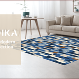 Contemporary Abstract Geometric Motif(Blue)