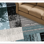 Ultra Soft Area Rug, Non Slip, Stain Resistant, Washable Area Rugs for Living Room, Bedroom, Abstract Circle Modern Carpet(Gray) - ODIKA