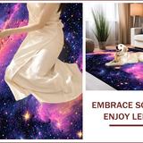 Ultra Soft Area Rug, Non Slip, Stain Resistant, Washable Area Rugs for Living Room, Bedroom, Planet Earth Kids Playroom Space-Themed Carpet(Purple)
