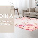 Ultra Soft Area Rug, Non Slip, Stain Resistant, Washable Area Rugs for Living Room, Bedroom, Lush Pastel Soft Serenity(Ivory)