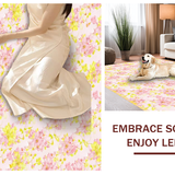 Ultra Soft Area Rug, Non Slip, Stain Resistant, Washable Area Rugs for Living Room, Bedroom, Fresh Modern Nature Embrace(Pink)
