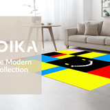 Ultra Soft Area Rug, Non Slip, Stain Resistant, Washable Area Rugs for Living Room, Bedroom, Dynamic Rainbow Face Composition(Blue)