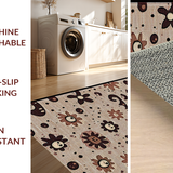 Ultra Soft Area Rug, Non Slip, Stain Resistant, Washable Area Rugs for Living Room, Bedroom, Gothic Playful Design Elements(Brown)