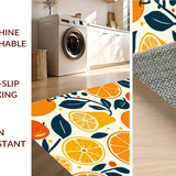 Ultra Soft Area Rug, Non Slip, Stain Resistant, Washable Area Rugs for Living Room, Bedroom, Fun Juicy Patterned Surface(Orange)