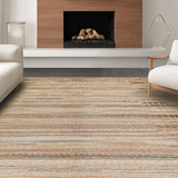 Ultra Soft Area Rug, Non Slip, Stain Resistant, Washable Area Rugs for Living Room, Bedroom, Artful Textured Jute and Cotton Blend(Gray)