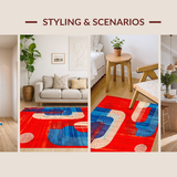 Funky Retro Abstract Composition(Red)