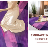 Ultra Soft Area Rug, Non Slip, Stain Resistant, Washable Area Rugs for Living Room, Bedroom, Charming Vintage Inspired Detail(Purple)