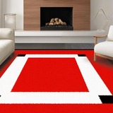 Ultra Soft Area Rug, Non Slip, Stain Resistant, Washable Area Rugs for Living Room, Bedroom, Vibrant Abstract Gaming Aesthetic(Red)