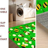 Ultra Soft Area Rug, Non Slip, Stain Resistant, Washable Area Rugs for Living Room, Bedroom, Whimsical Vibrant Animal Theme(Green)