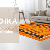 Ultra Soft Area Rug, Non Slip, Stain Resistant, Washable Area Rugs for Living Room, Bedroom, Eye-Catching Nature Inspired Pattern(Orange)