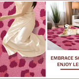 Ultra Soft Area Rug, Non Slip, Stain Resistant, Washable Area Rugs for Living Room, Bedroom, Modern Pink Leopard Print Nursery Rug(Pink)