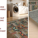 Ultra Soft Area Rug, Non Slip, Stain Resistant, Washable Area Rugs for Living Room, Bedroom, Charming Soft Textured Mosaic Pattern(Brown)