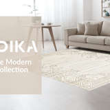Ultra Soft Area Rug, Non Slip, Stain Resistant, Washable Area Rugs for Living Room, Bedroom, Serene Light Beige Flowing Patterns(Beige)