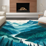 Chic Minimalist Forest Imagery(Blue)